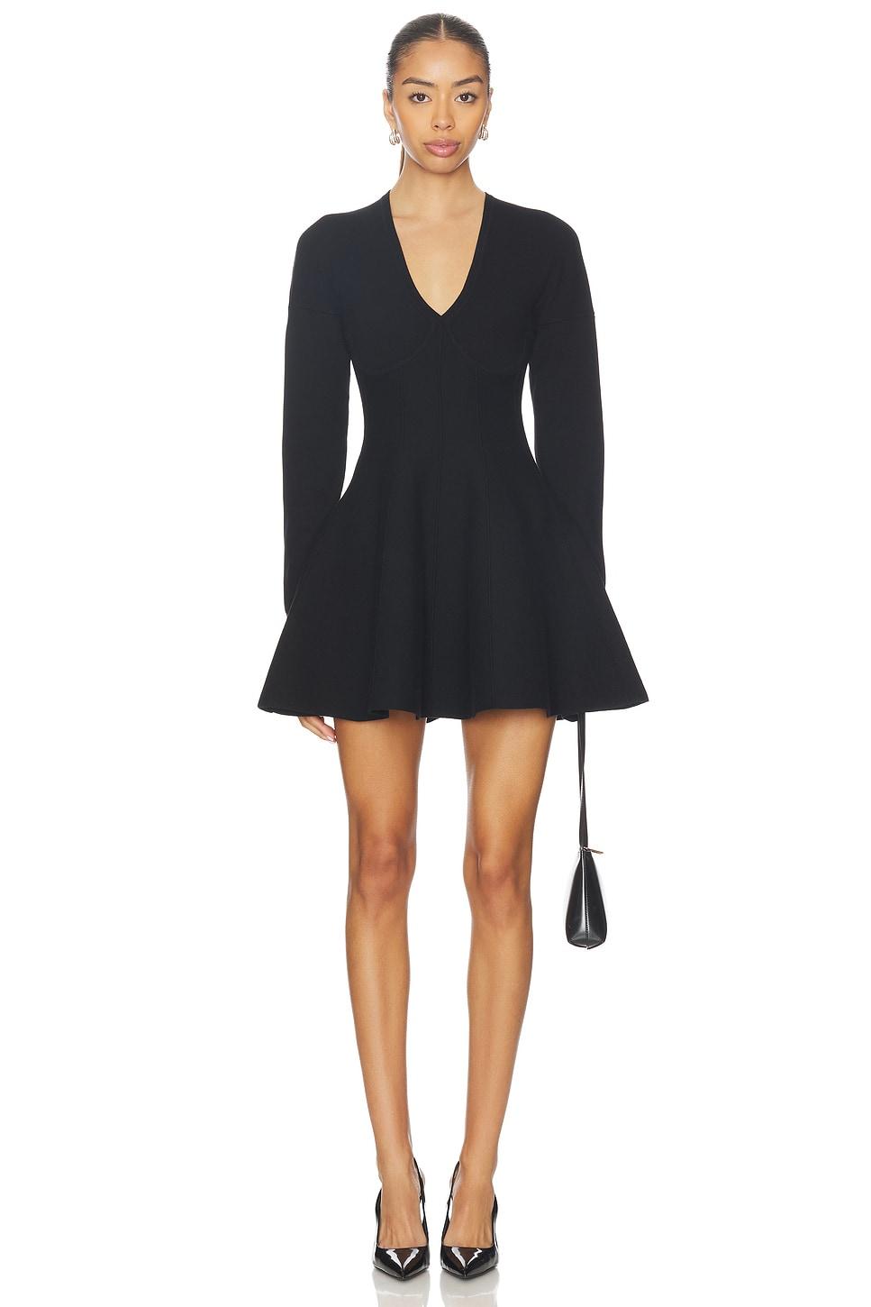 knit corset dress with underbust detail