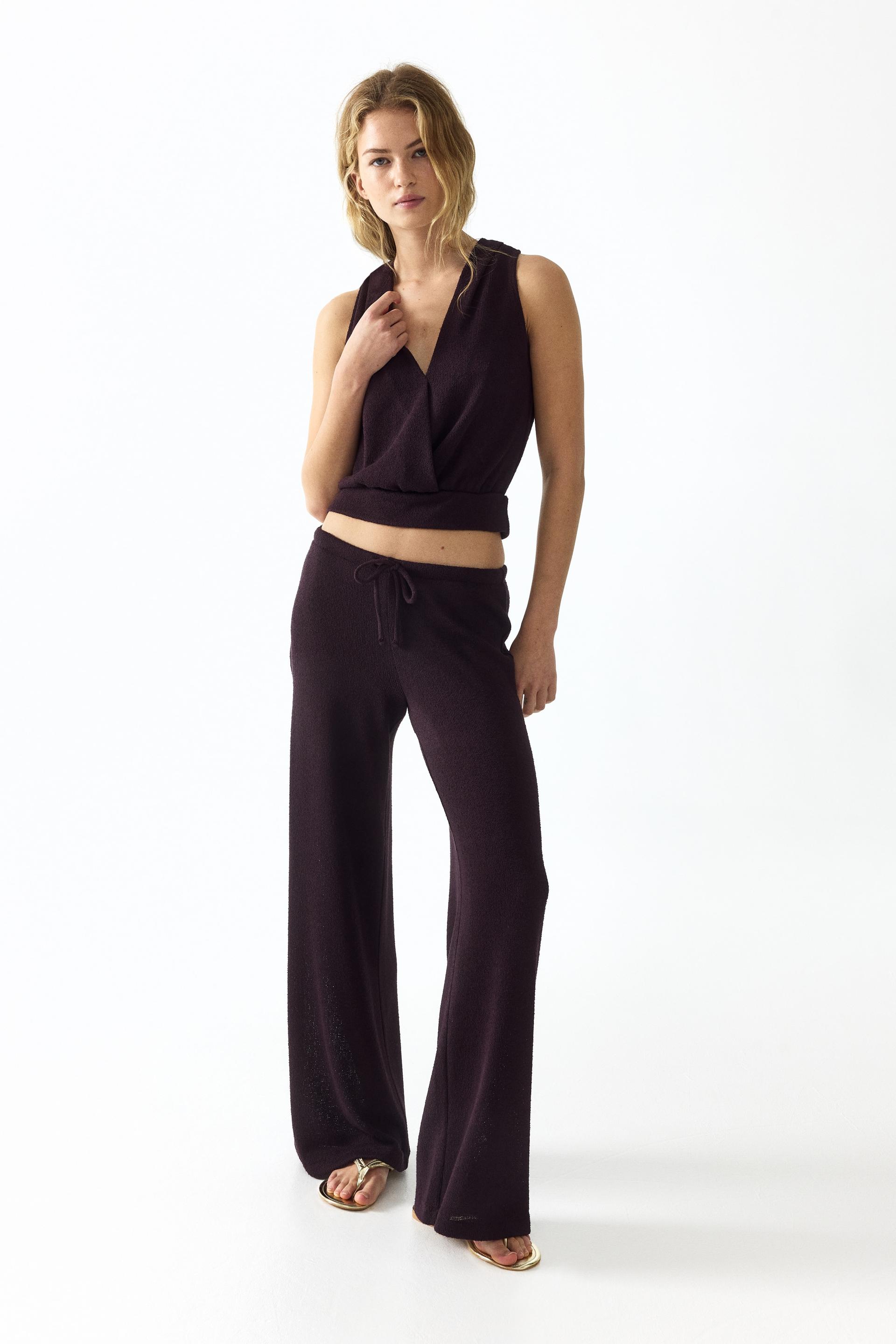 knit drawstring pants