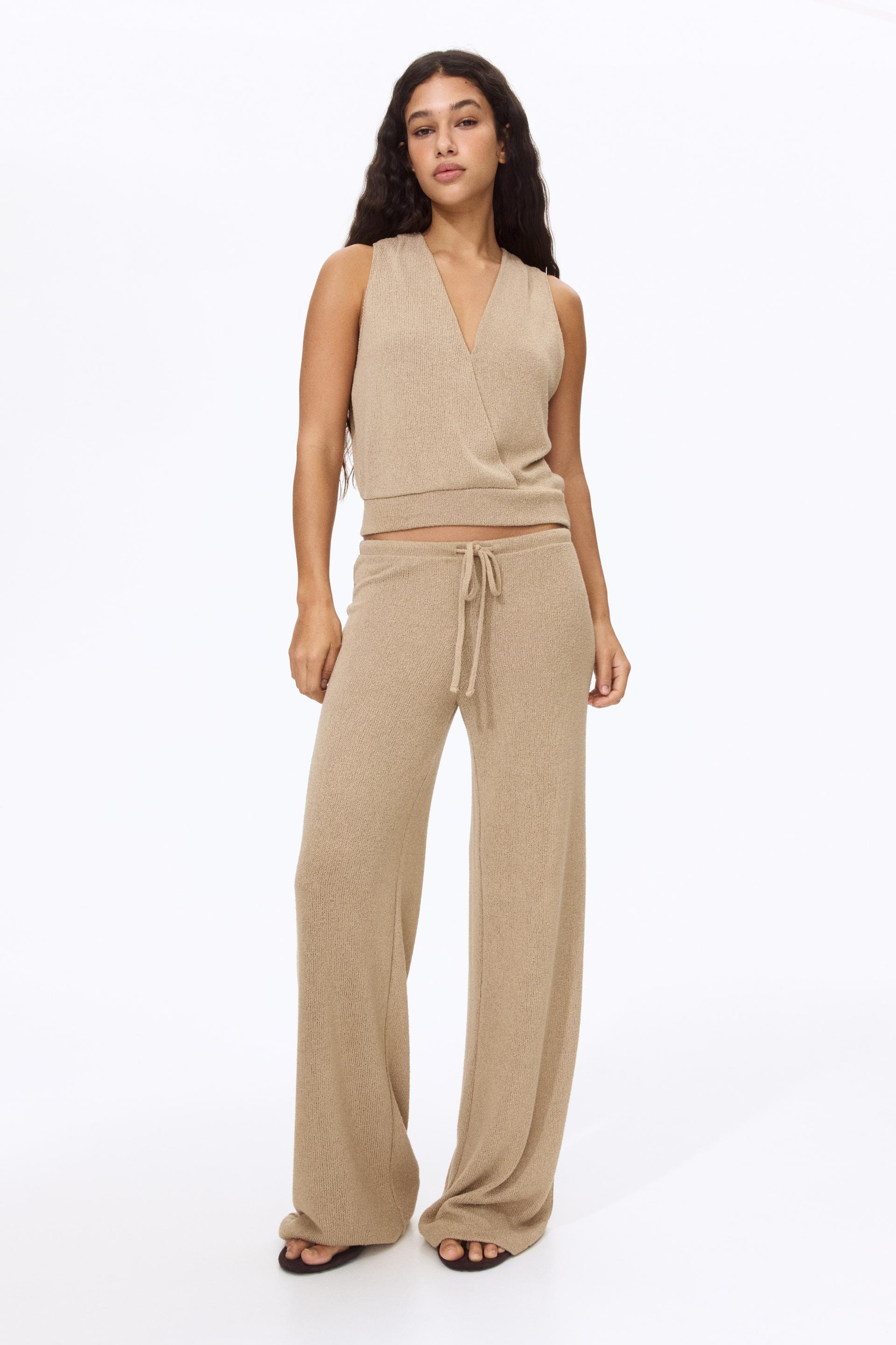 knit drawstring pants