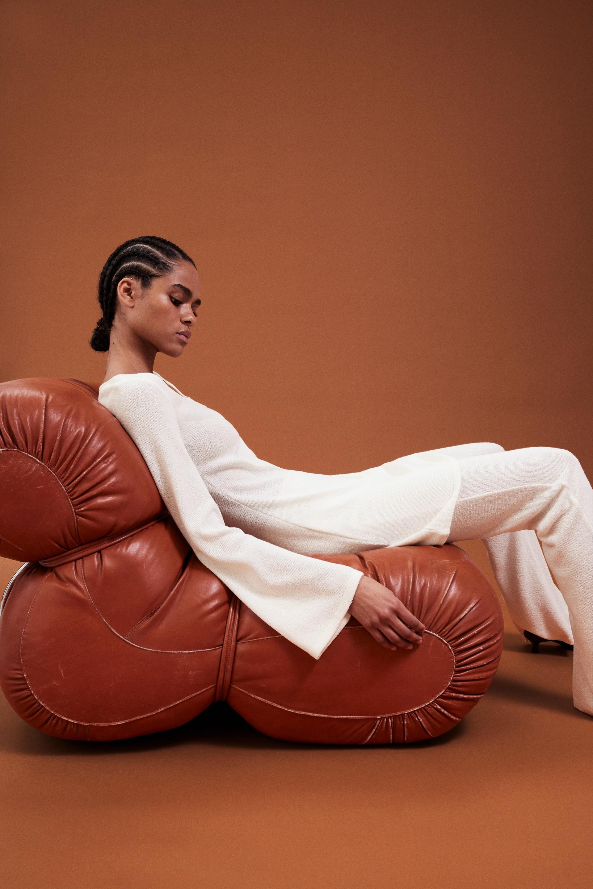 knit dress with flared skirt