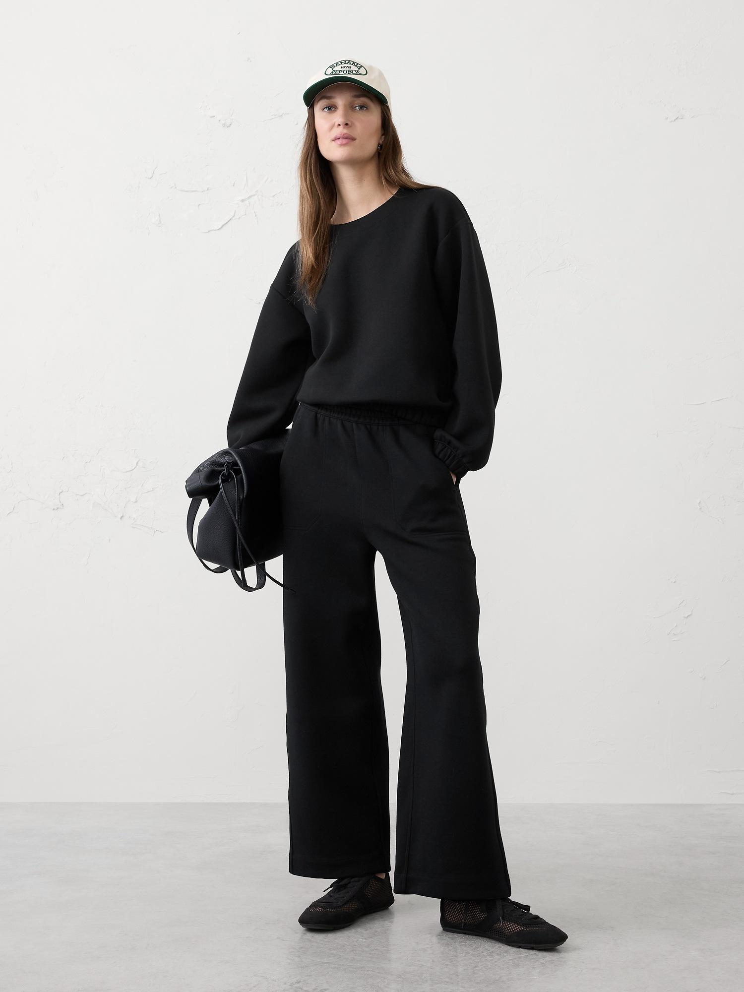 knit high-neck sweatshirt