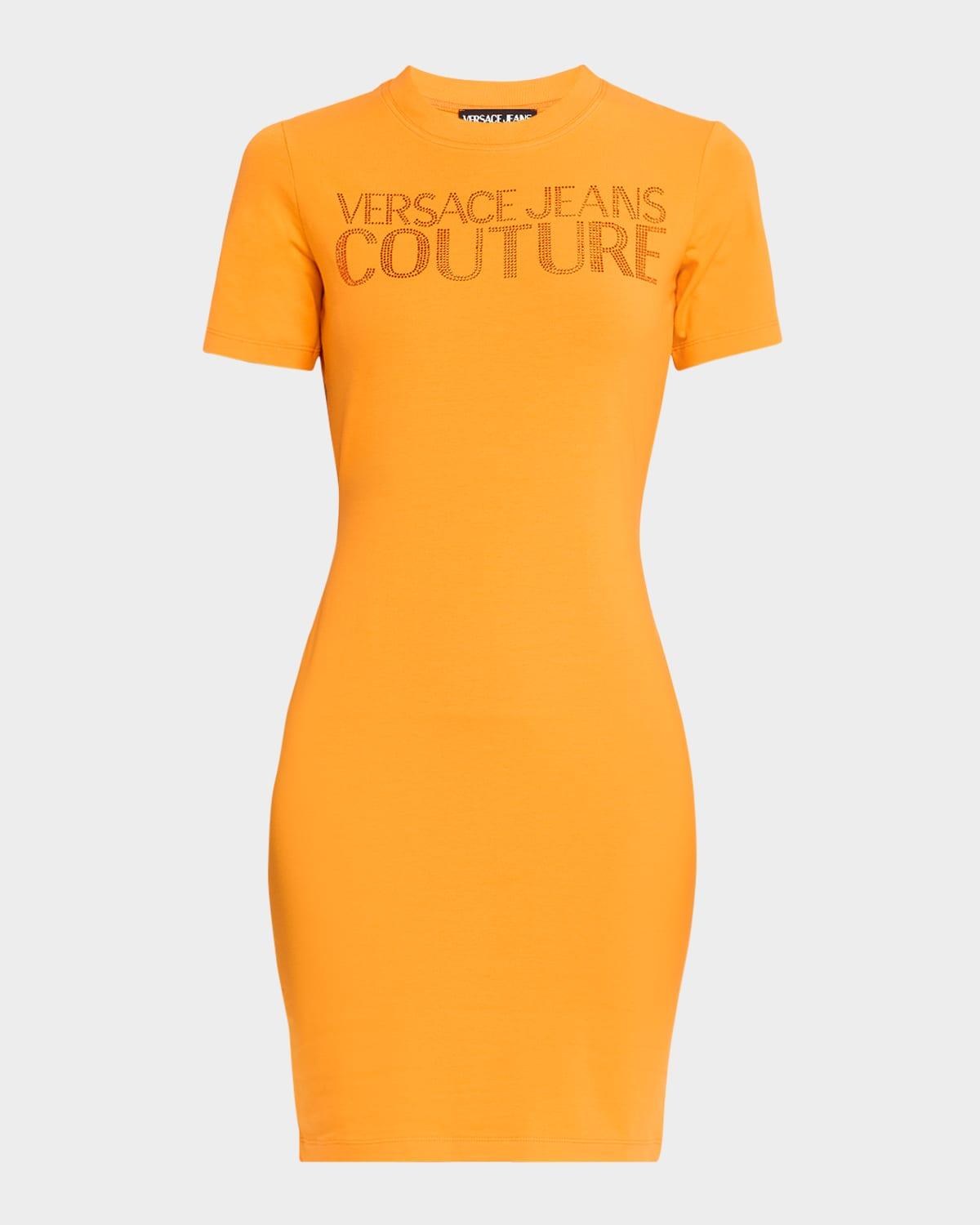 knit logo mini dress