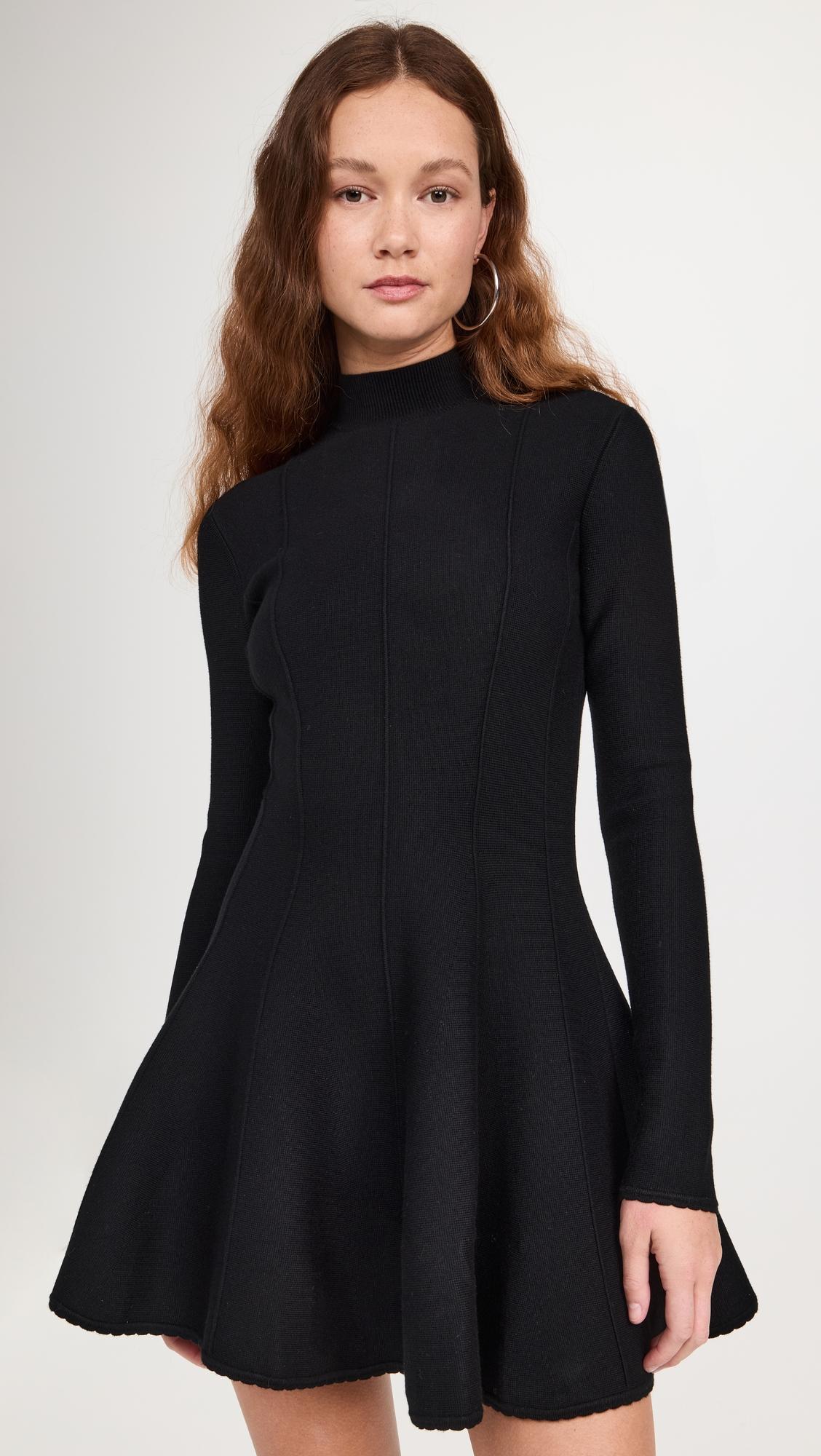 knit long sleeve corset dress