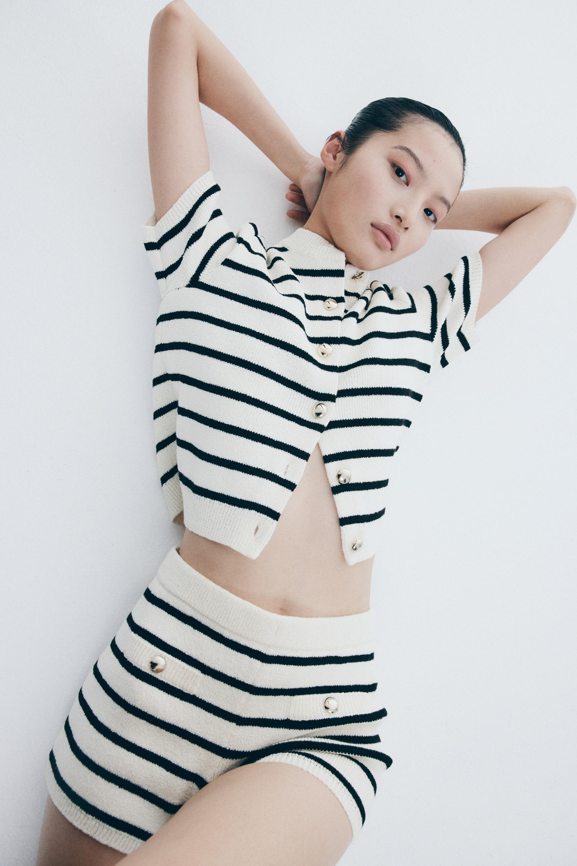 knit mini shorts