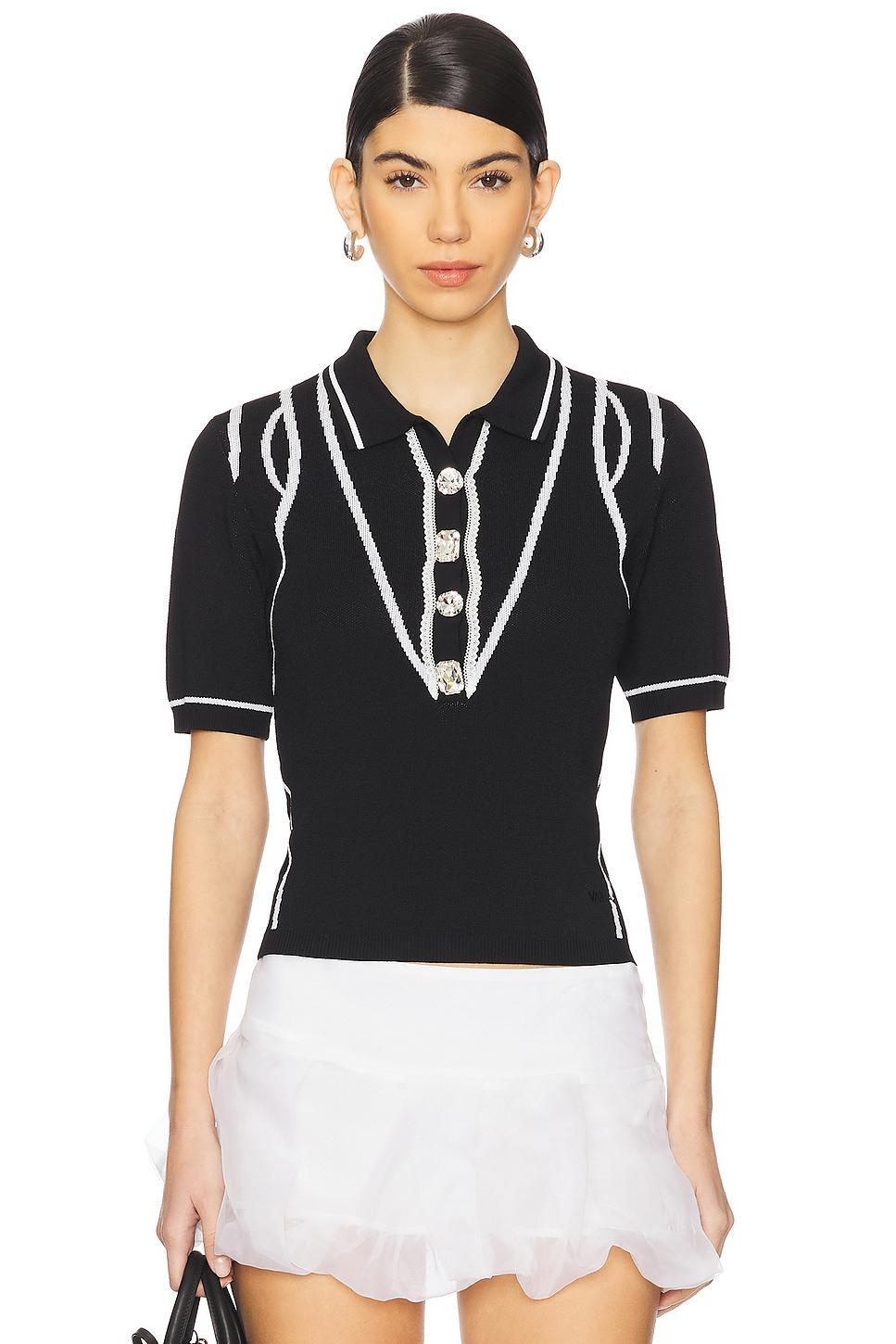 knit polo top