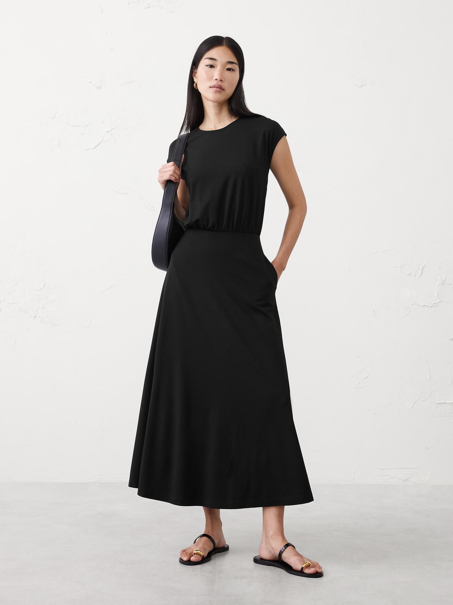 knit ponte midi dress