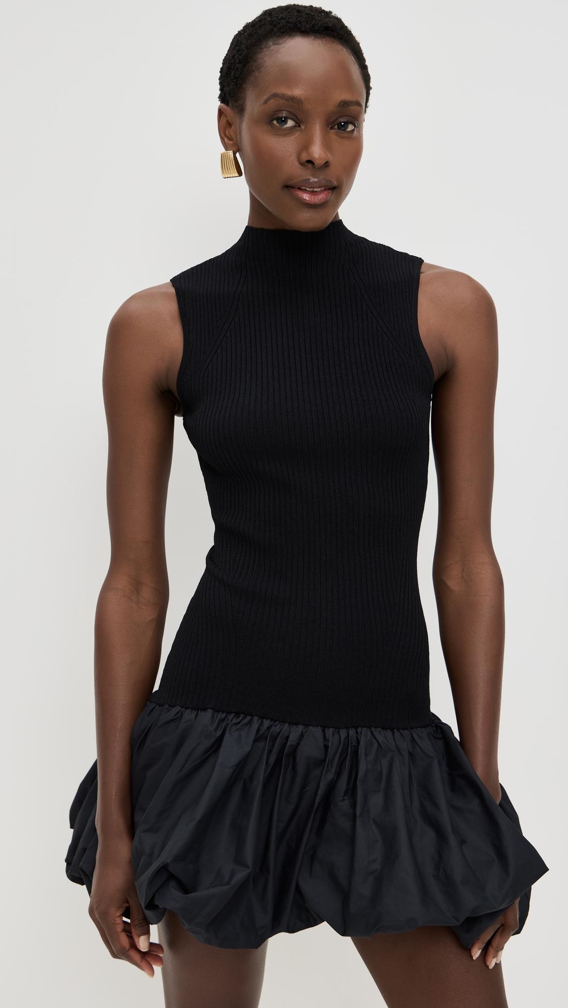 knit racer cut dress