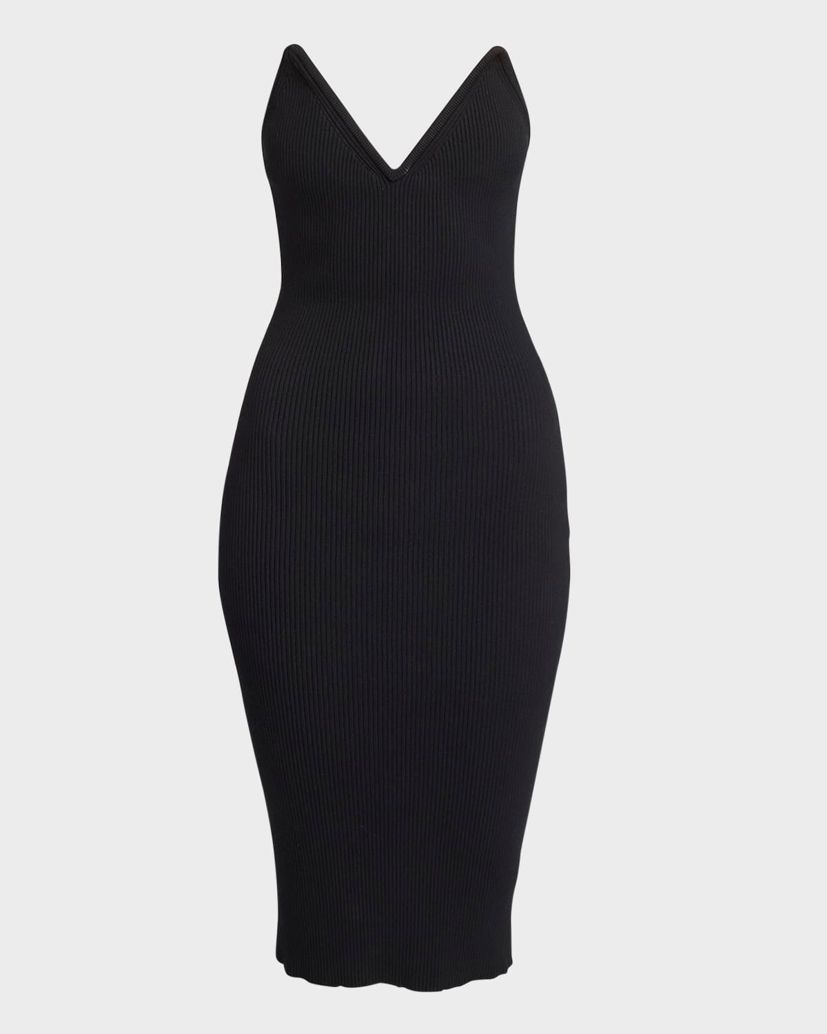 knit sweetheart bustier midi dress