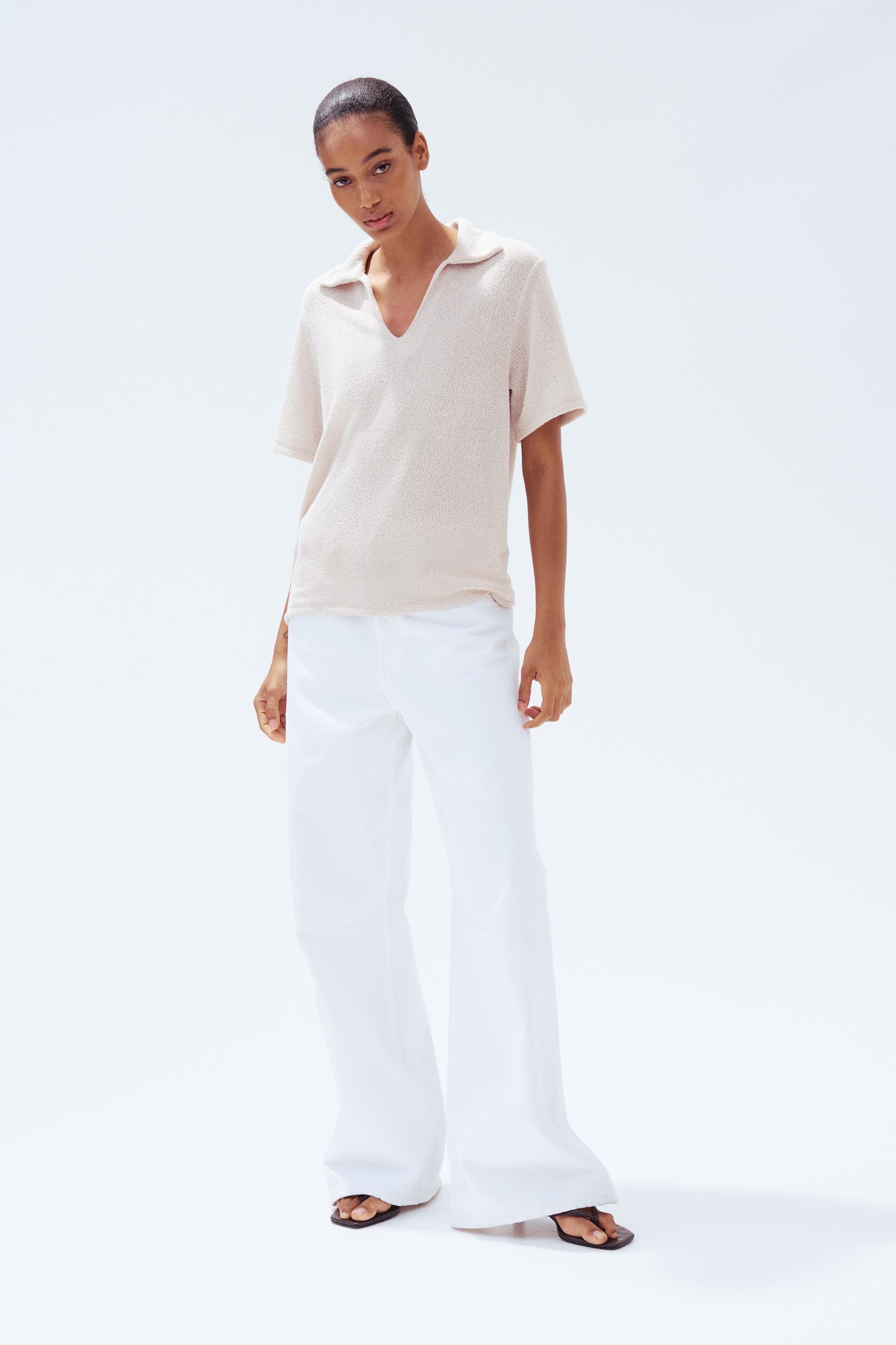 knit top with collar