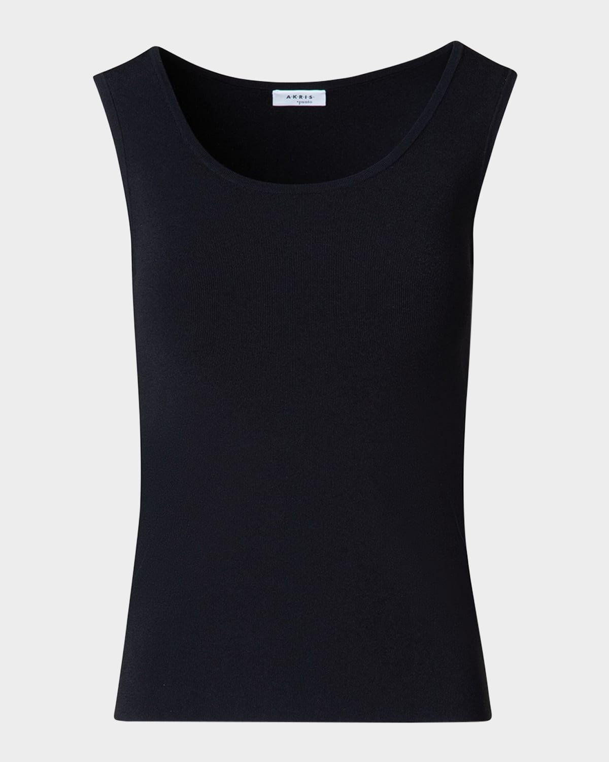 knit viscose-blend top