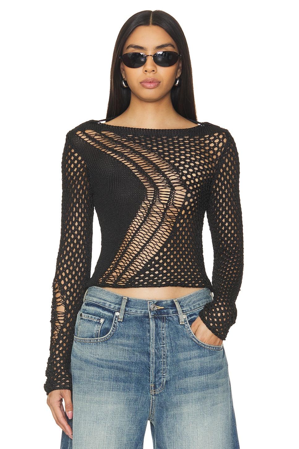 knitted asymmetric top
