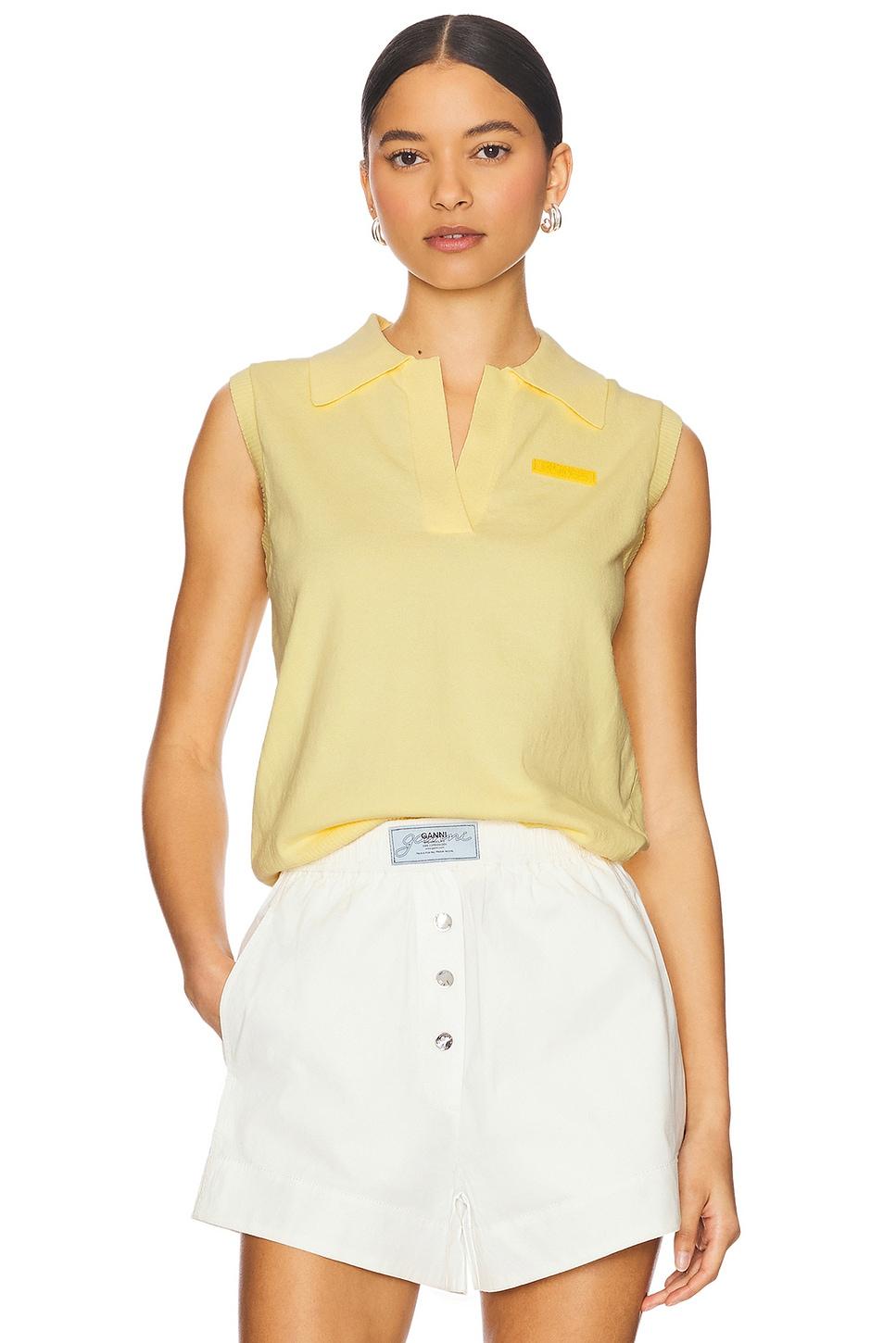 knitted polo top