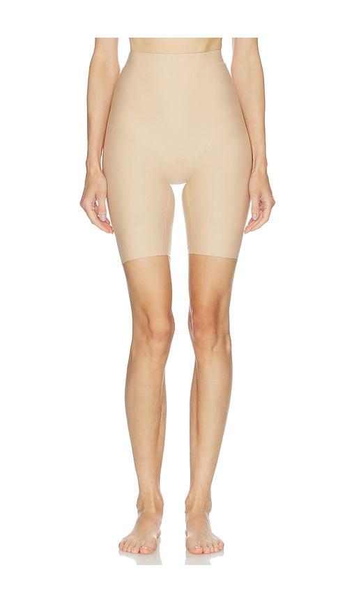 knix high rise shaper shorts in nude.
