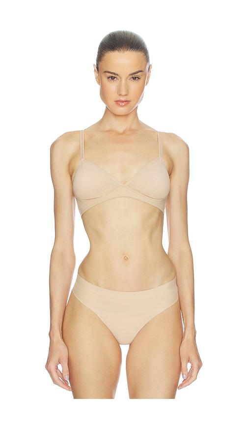 knix mesh bra in nude.