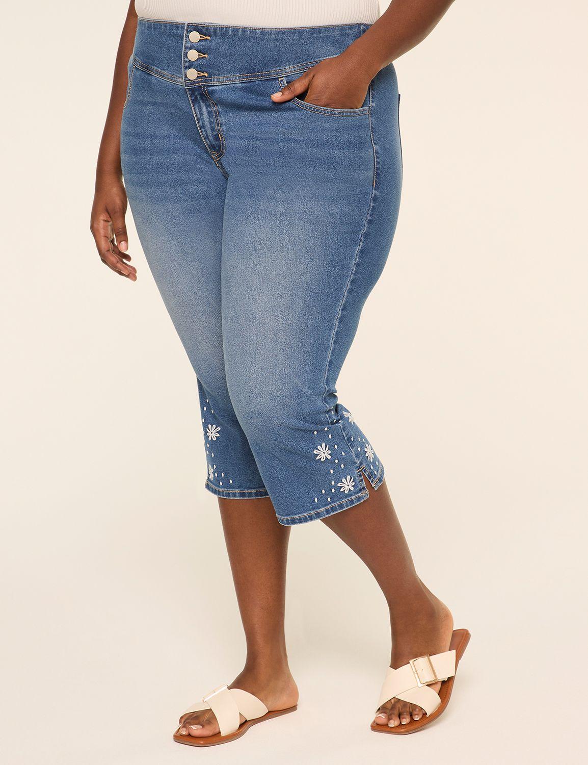 knockout high-rise embroidered pedal