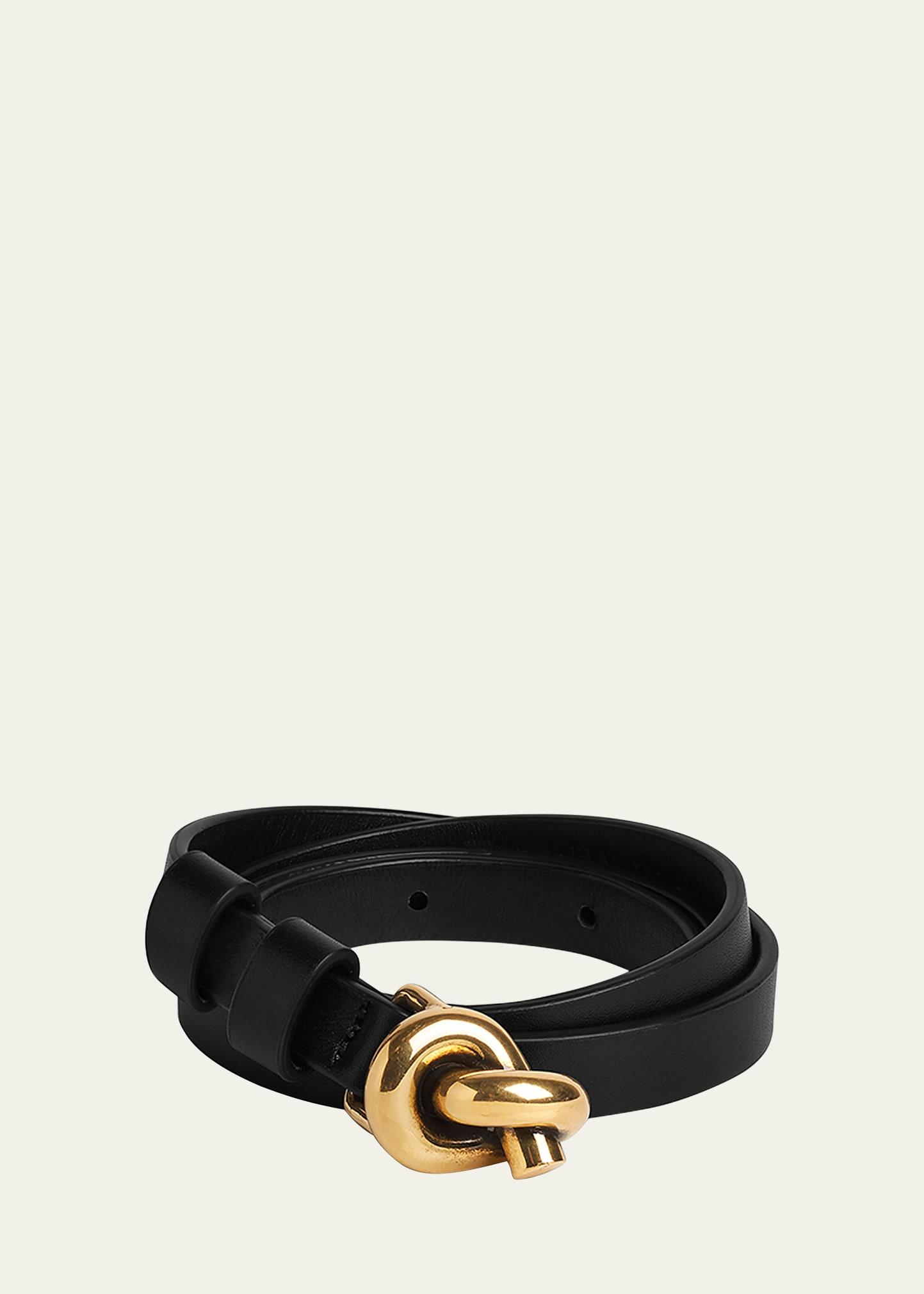 knot buckle leather belt