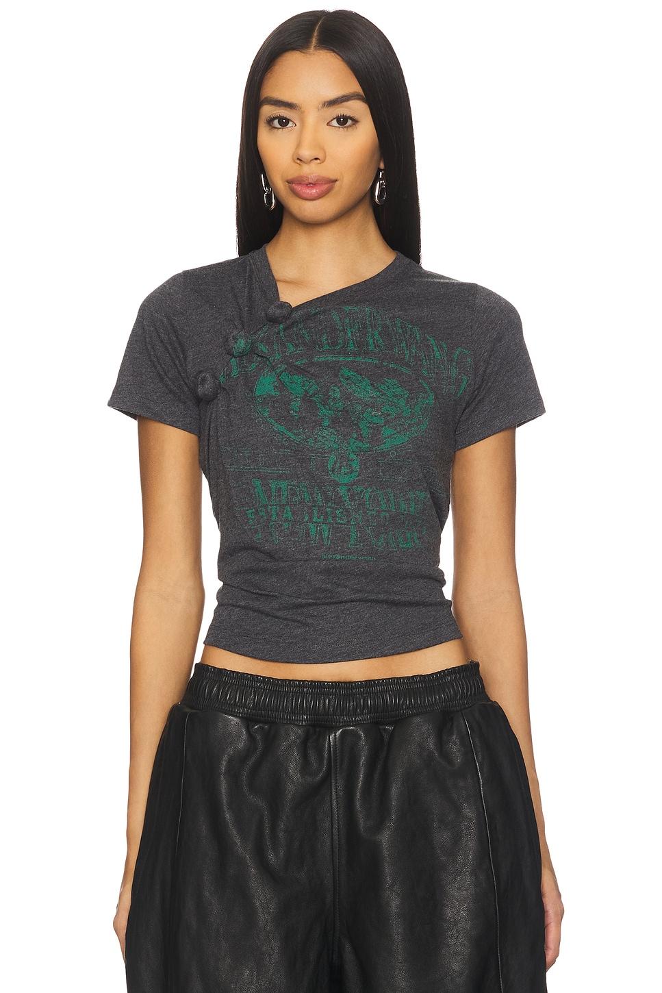 knotted graphic t-shirt