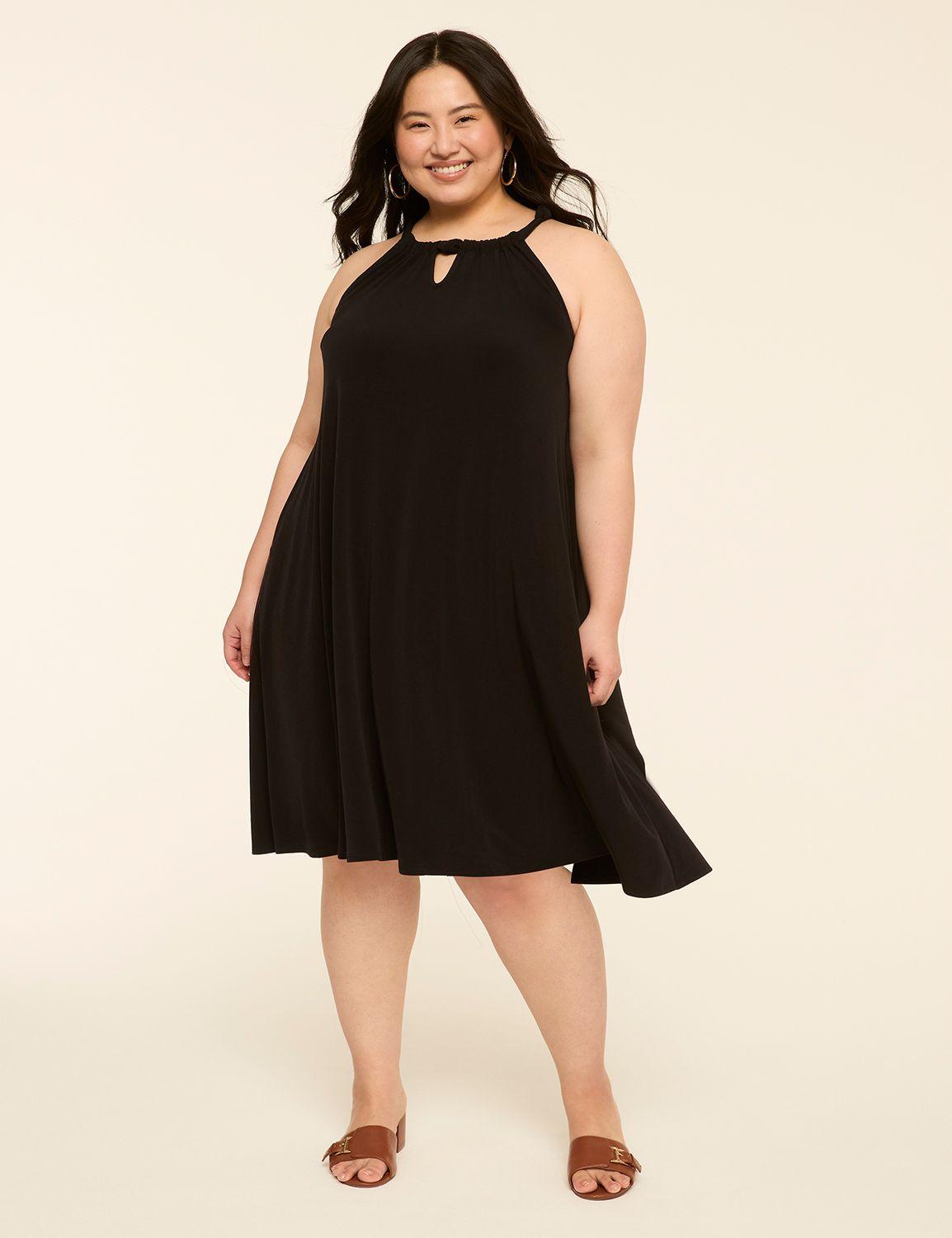 knotted halter-neck short dress
