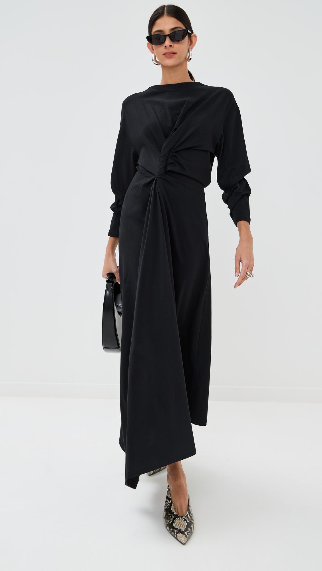 knotted jersey dress