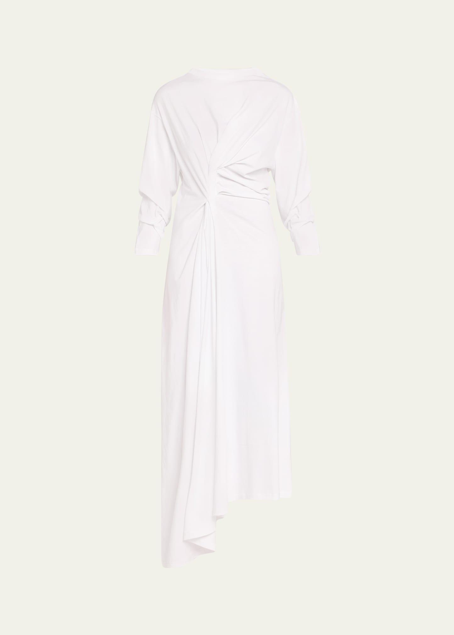 knotted jersey maxi dress