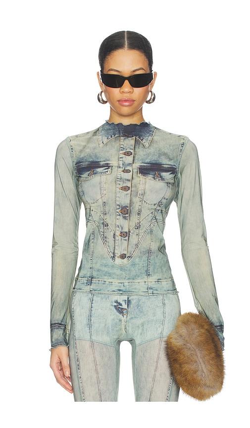 knwls halcyon top in blue.