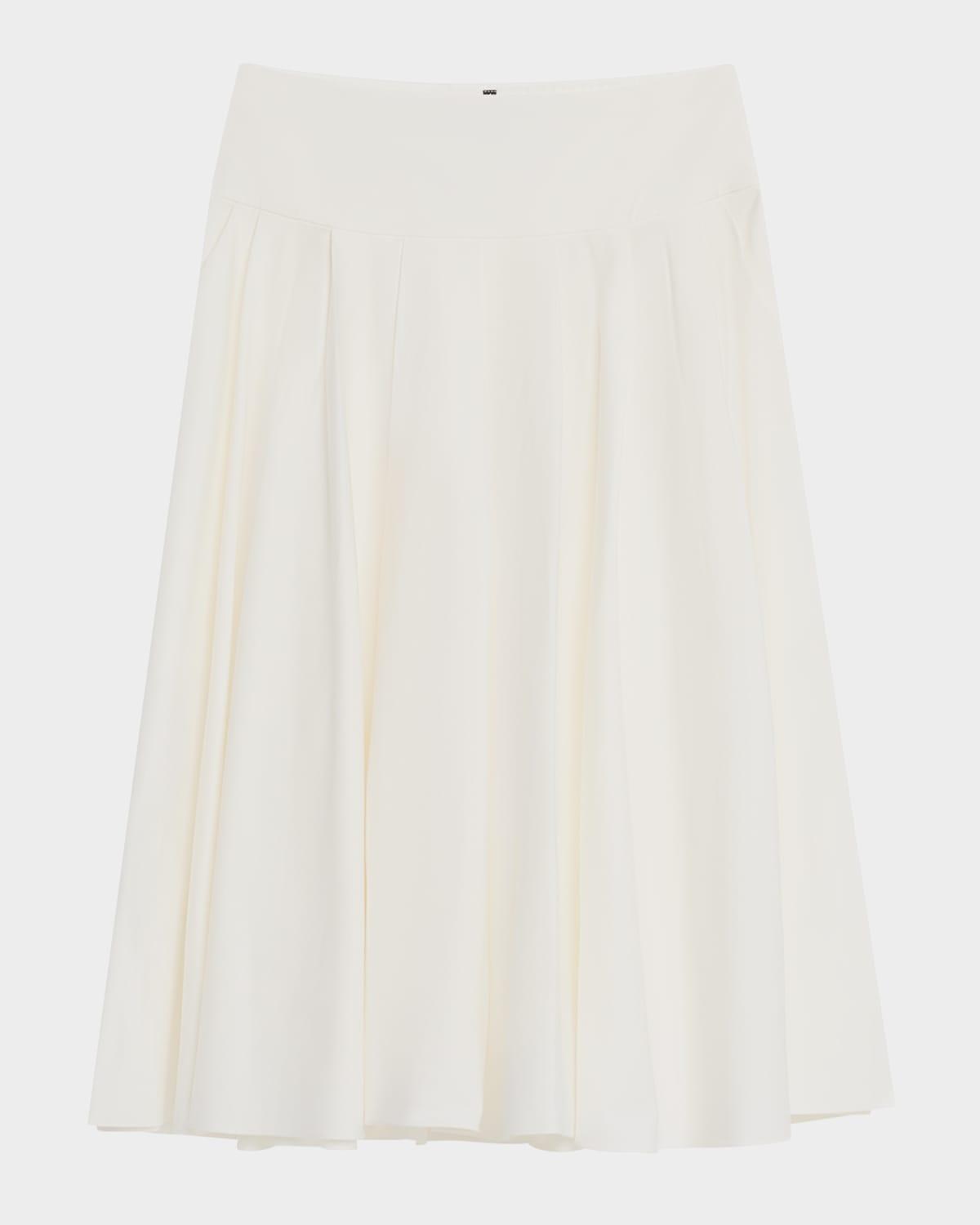 koda pleated a-line midi skirt