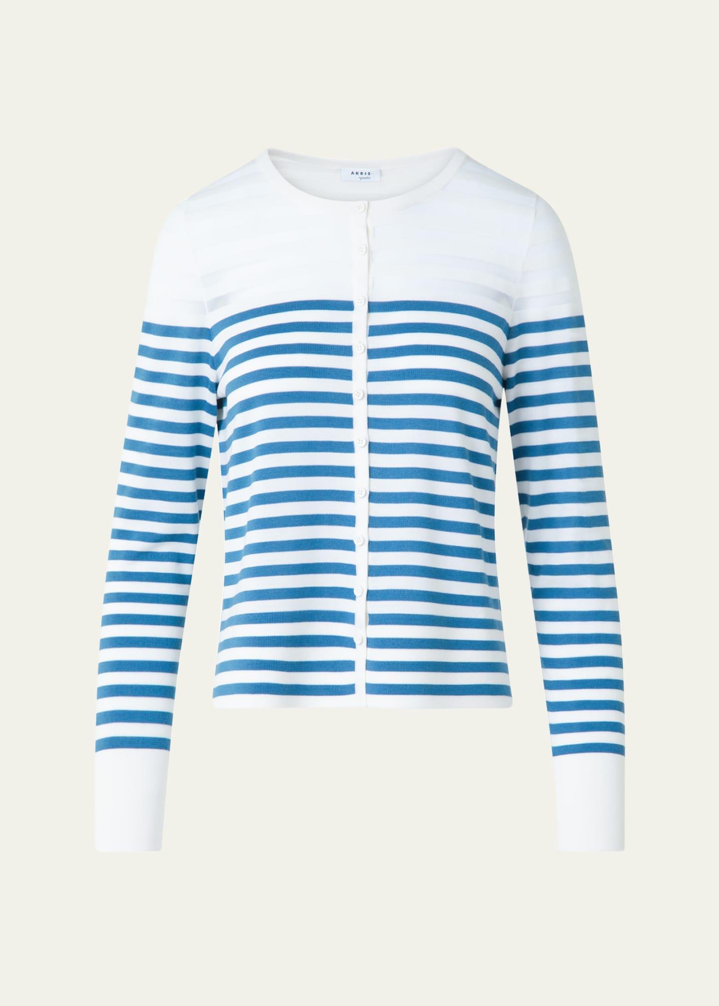 kodak stripes merino wool cardigan
