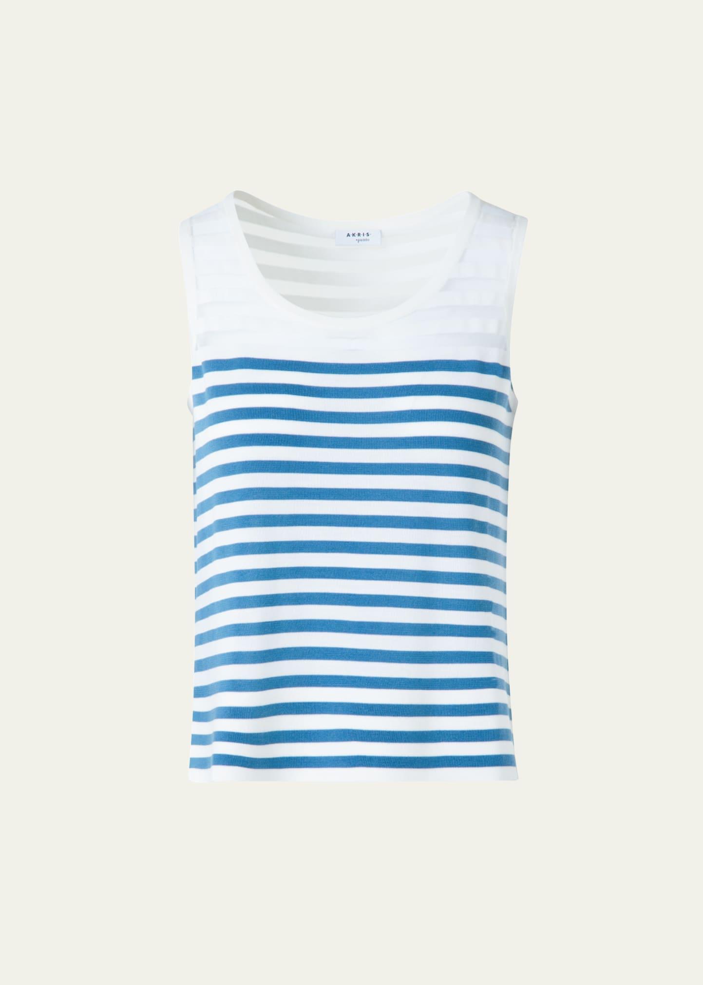 kodak stripes merino wool tank top