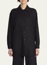 komako button down wool cashmere blouse