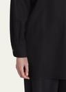 komako button down wool cashmere blouse