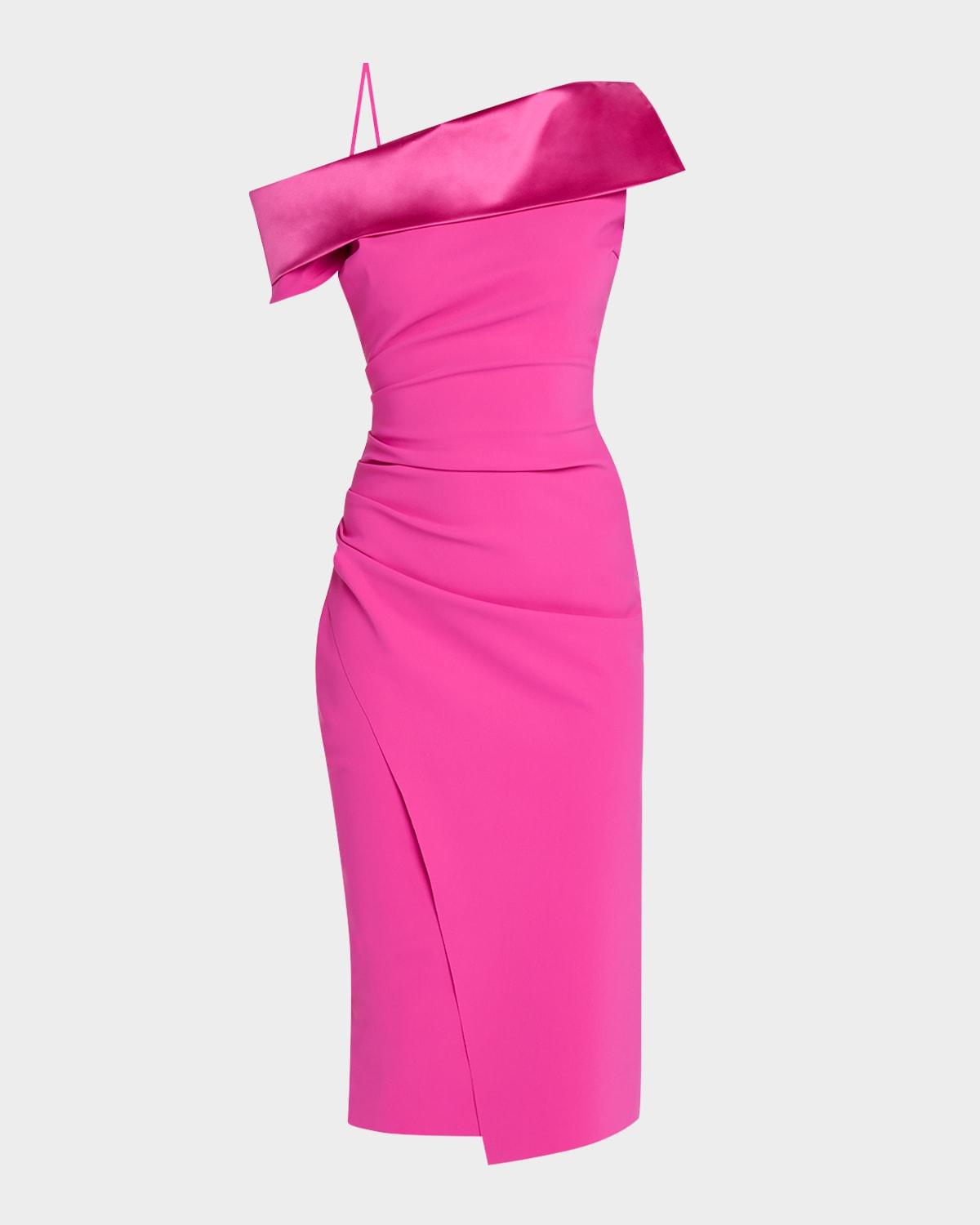 koppany ruched one-shoulder dress