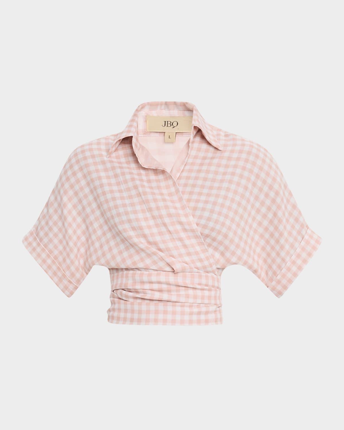 kora collared wrap top