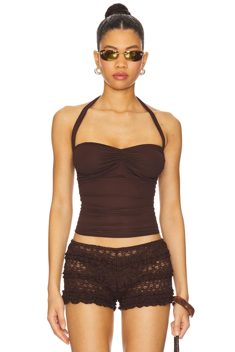 kora solid tiny sleeve coco tee