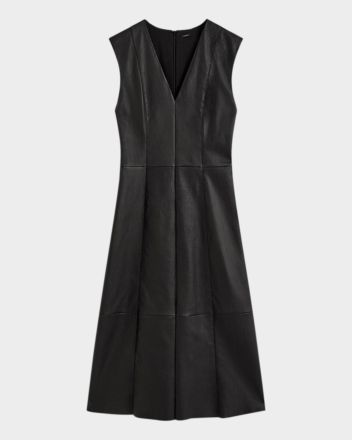 kosma stretch lambskin leather dress