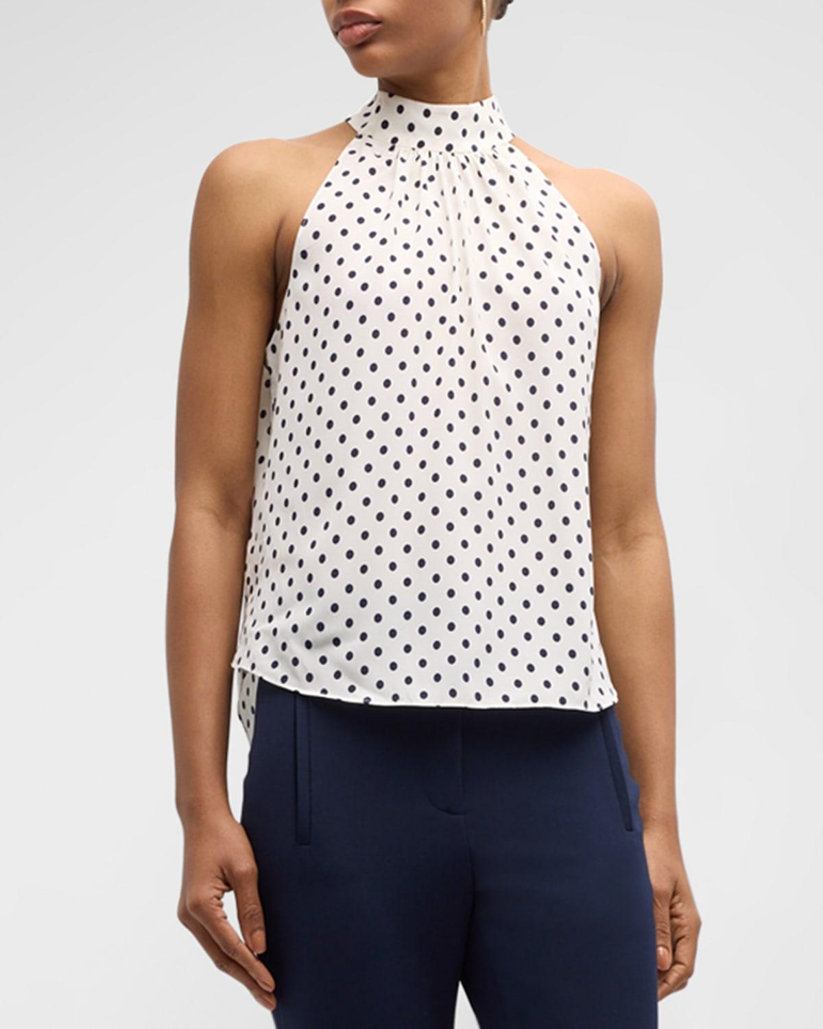 kovi polka dot halter top