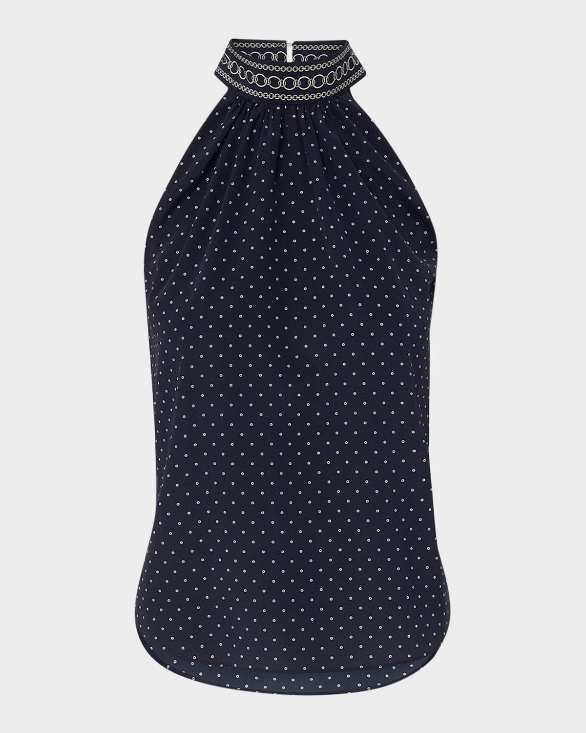 kovi silk high-neck top