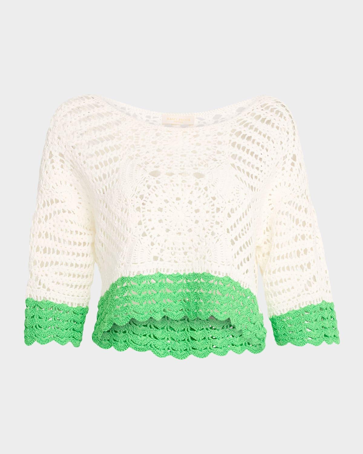 kristina cropped crochet top
