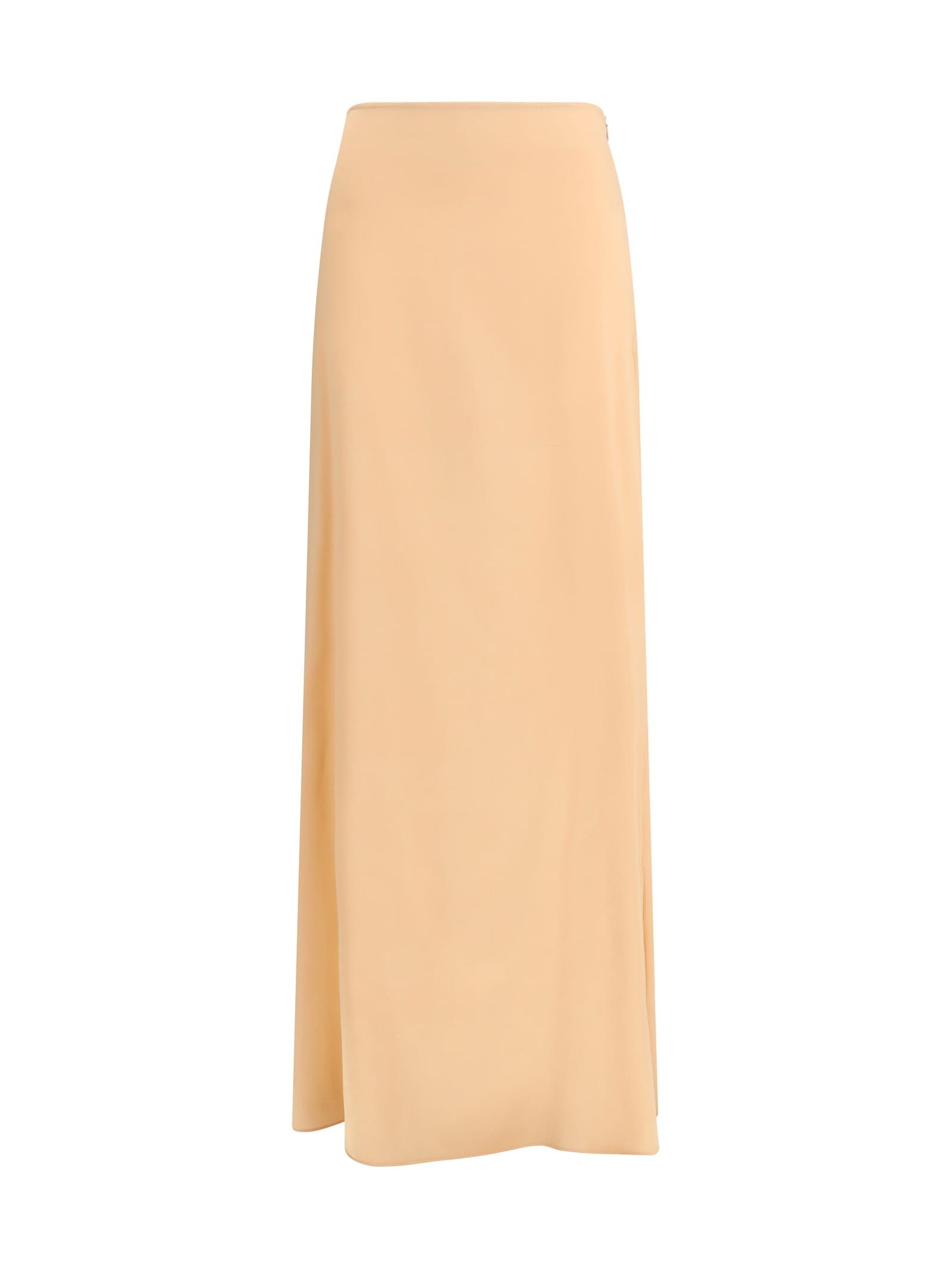 kristina ti classic long silk skirt