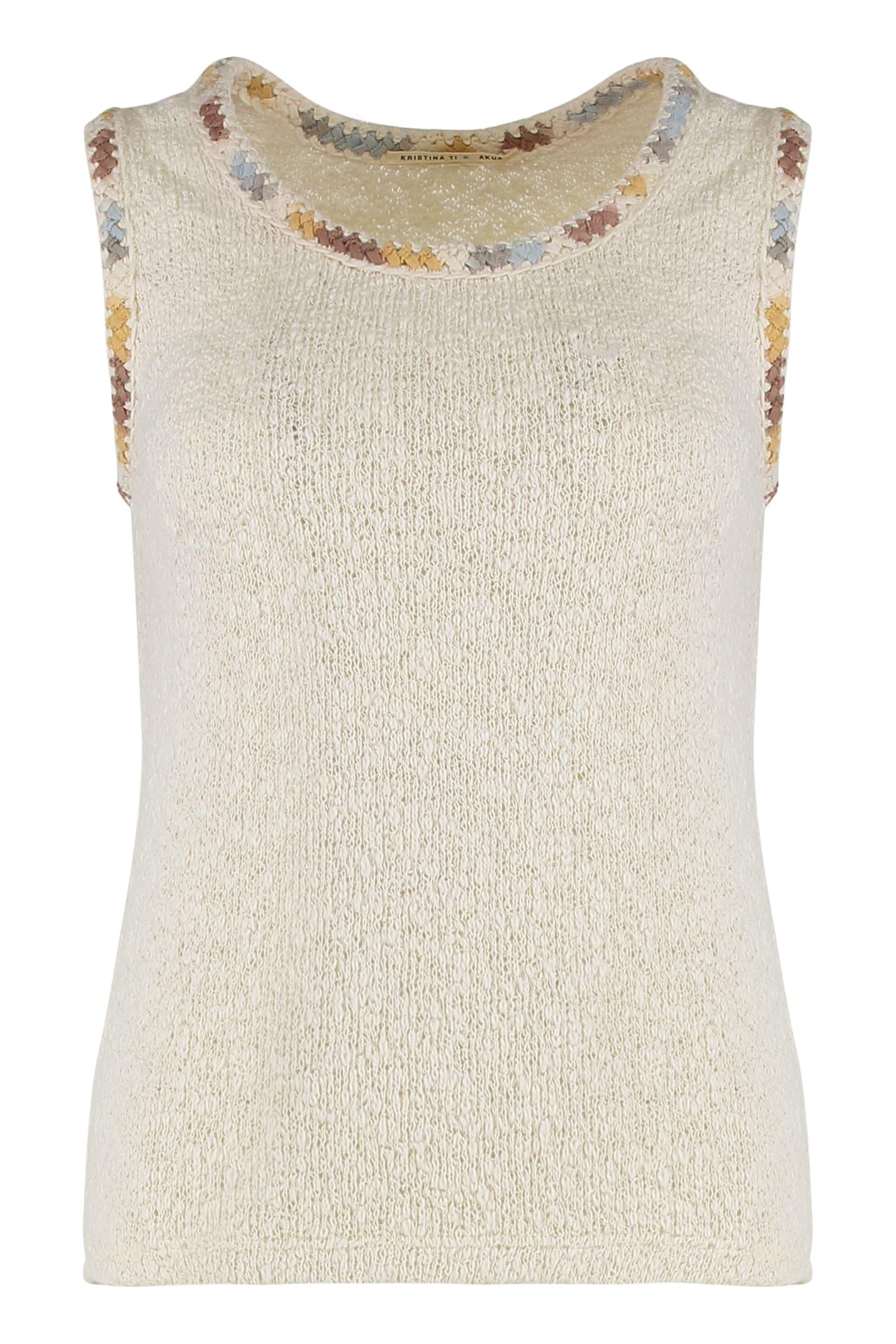 kristina ti cotton knitted top