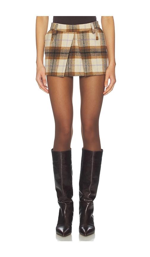ksubi addison skirt in brown.