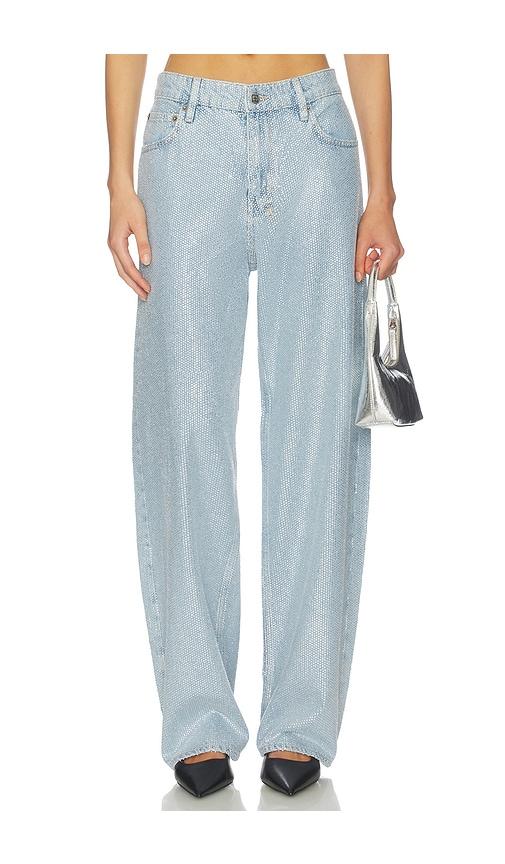 ksubi empire wide leg in denim-light.