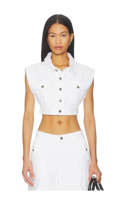 ksubi trucker vest in white.