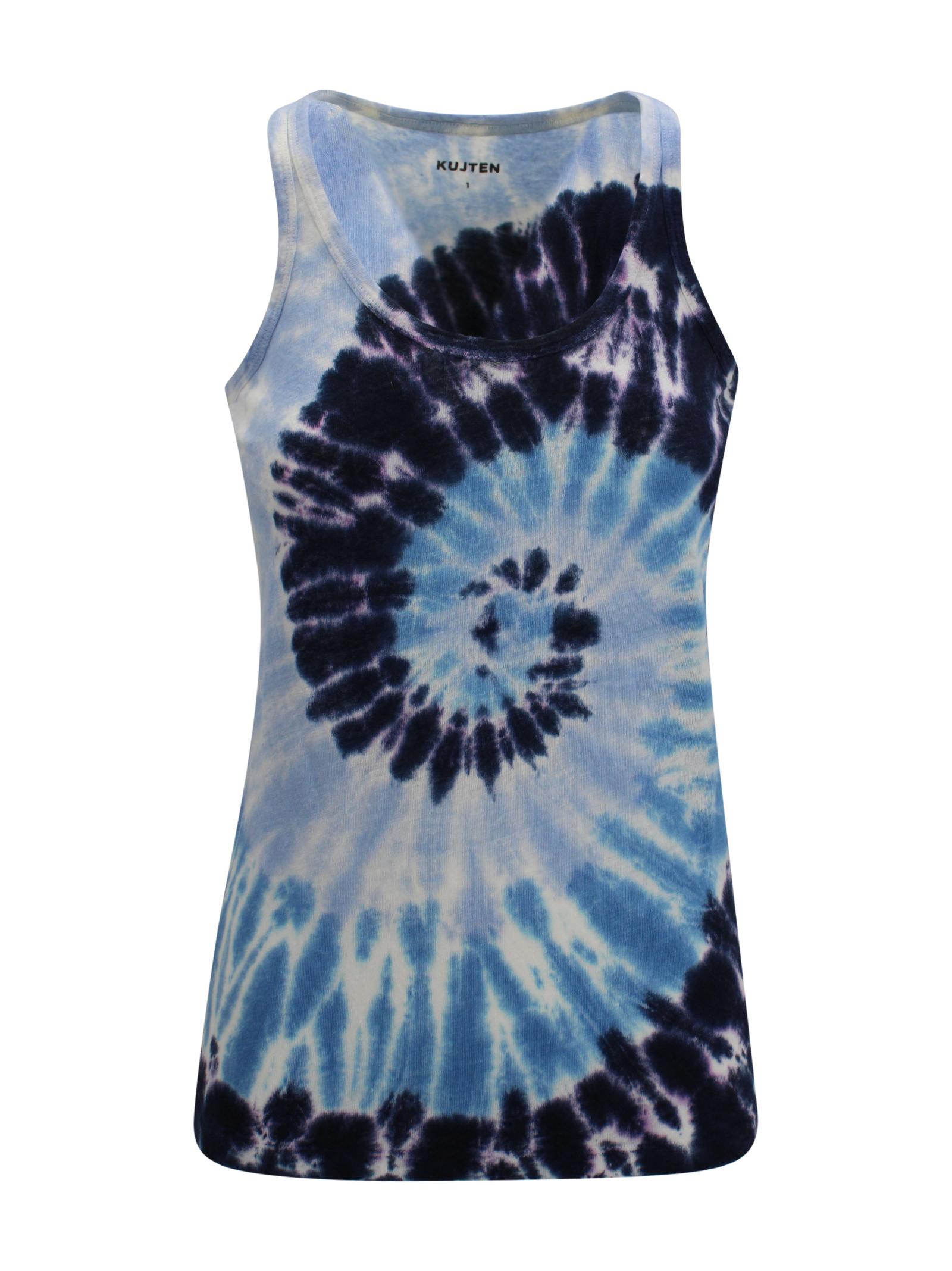 kujiten t-shirts and polos blue linen - women
