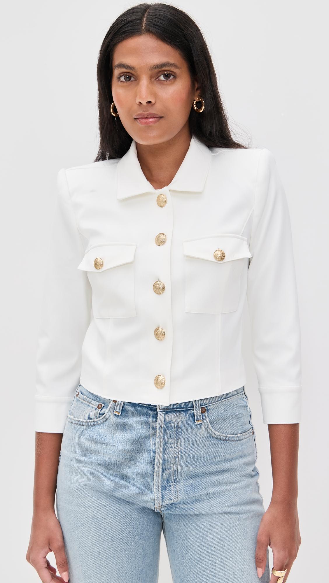 kumi cropped fitted jacket