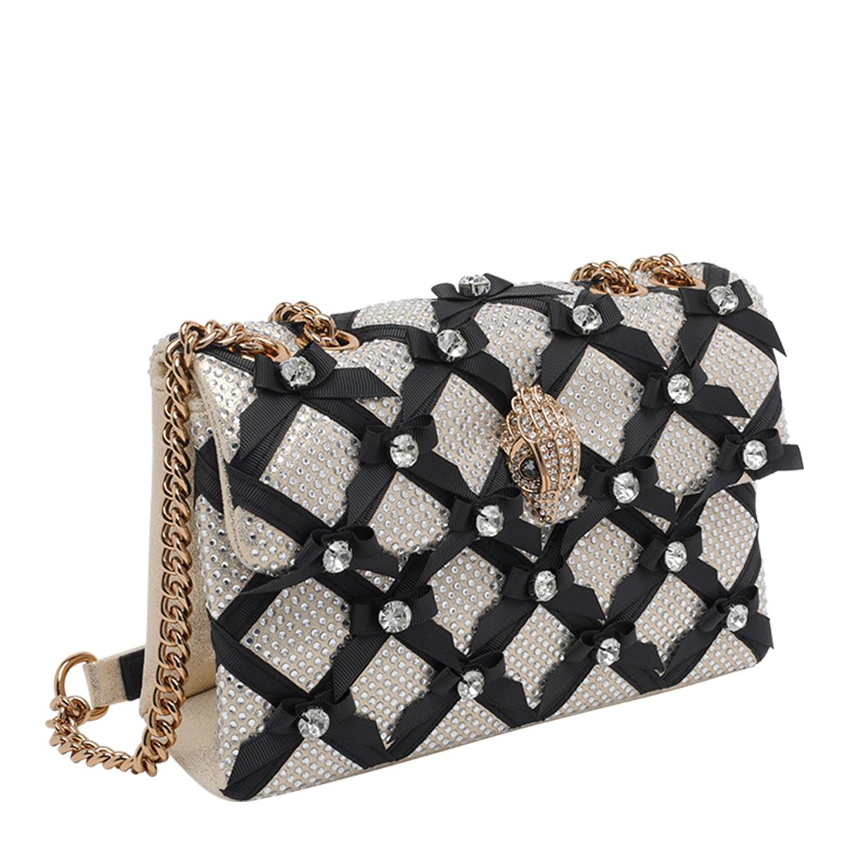 kurt geiger bags beige polyester crystal glass - women