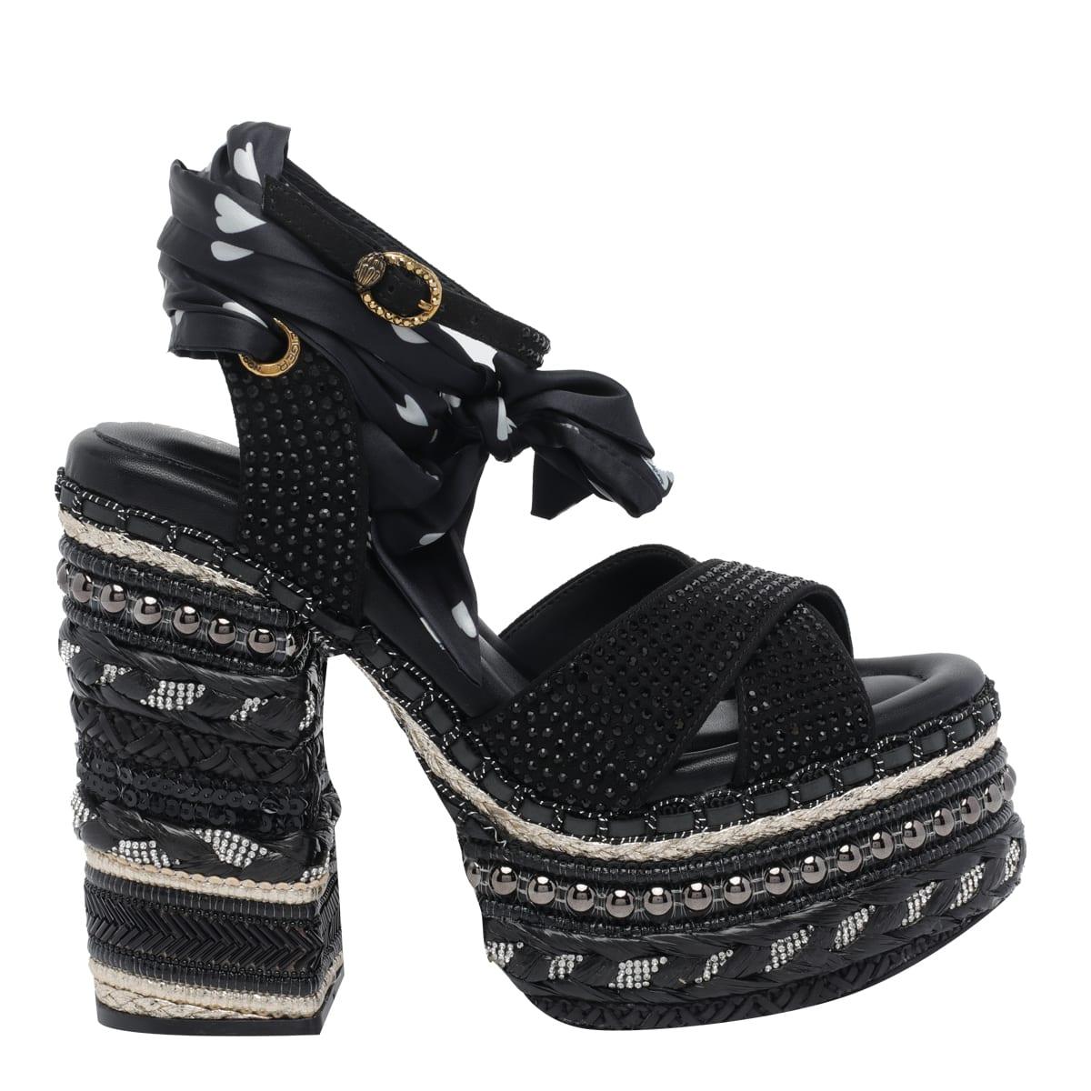 kurt geiger chelsea scarf platform pumps