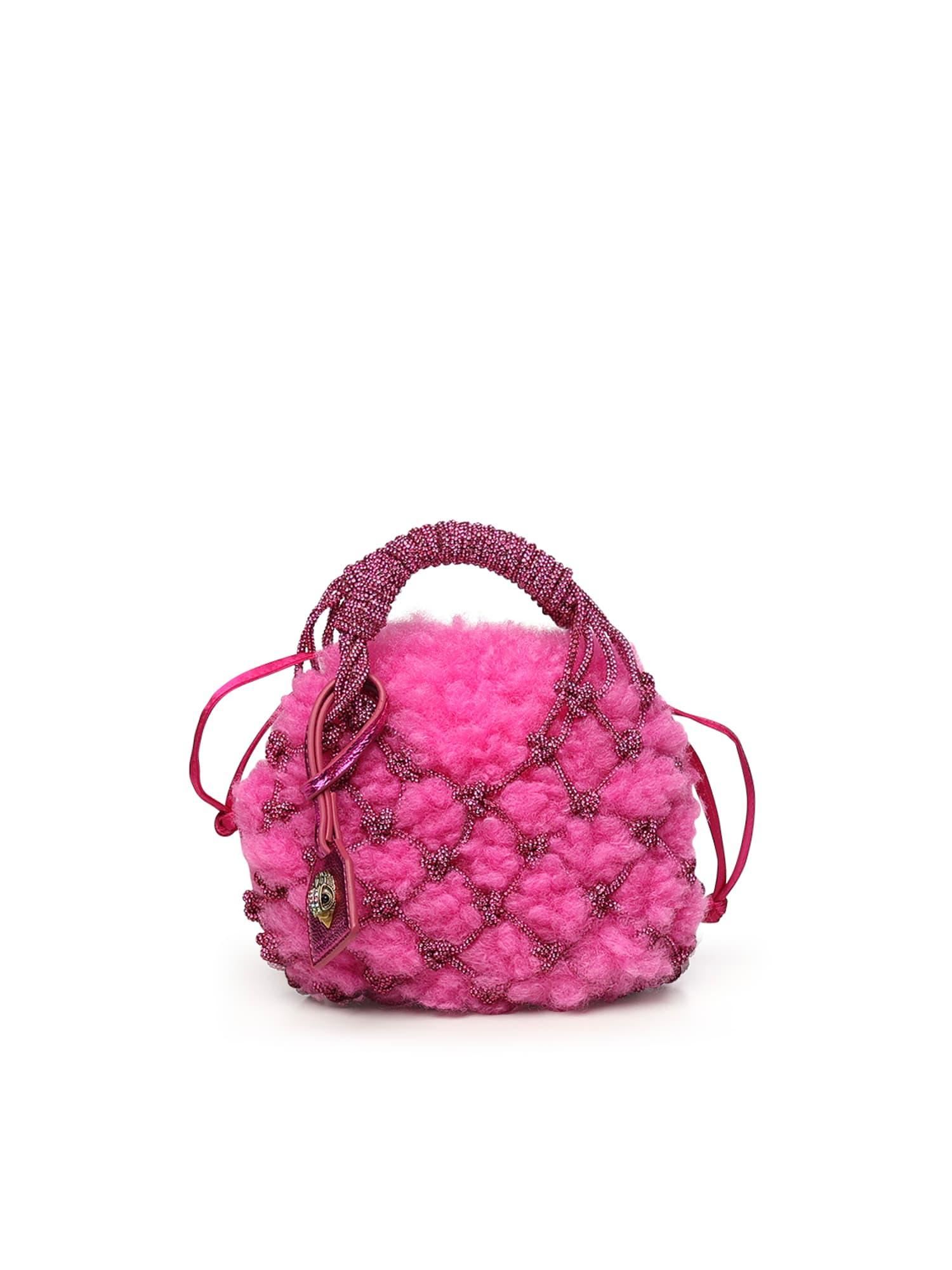kurt geiger mini macramé bag with crystals