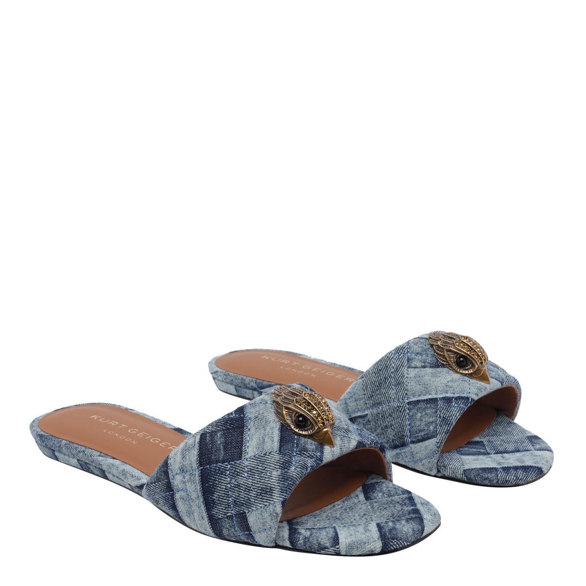 kurt geiger sandals denim fabric/rubber sole - women