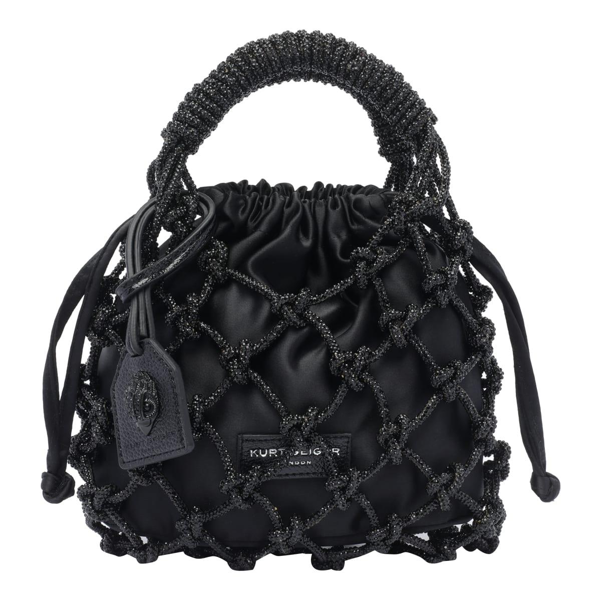 kurt geiger small macrame crystal handbag