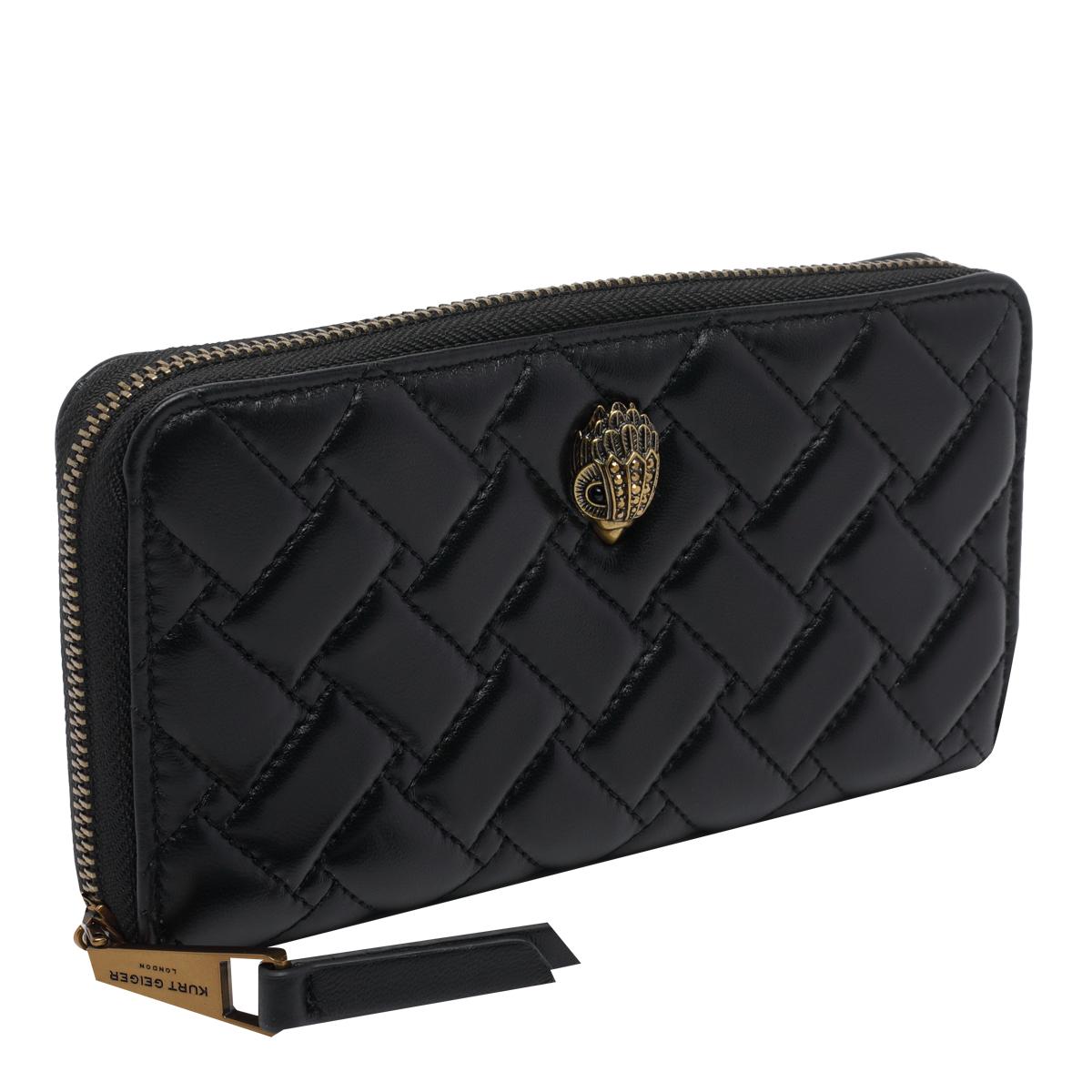kurt geiger wallets black calf leather - women